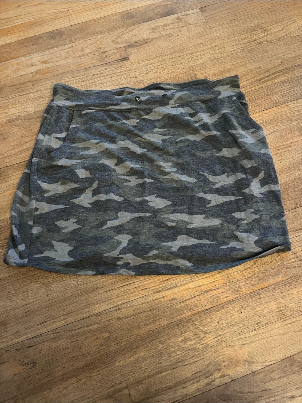 Balance Collection Gray Camo Mini Skirt